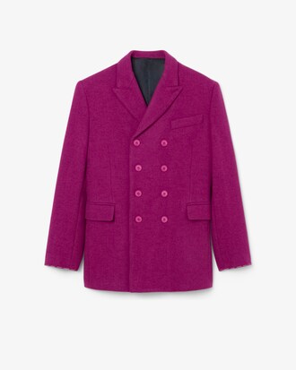 Blazer crois&eacute; laine chin&eacute;e D&eacute;fil&eacute;