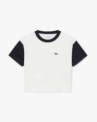 T-shirt coton d&eacute;tails contrast&eacute;s