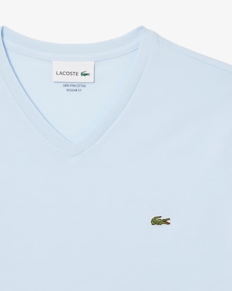 T-shirt coton Pima l&eacute;ger col V