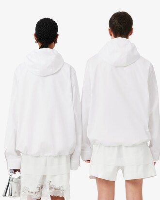 Veste popeline &agrave; capuche D&eacute;fil&eacute;