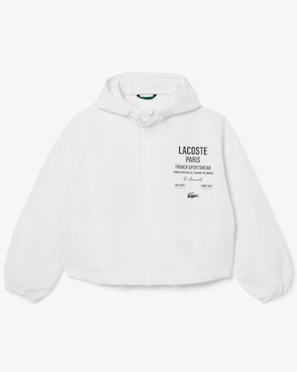 Veste courte oversize zippée à capuche