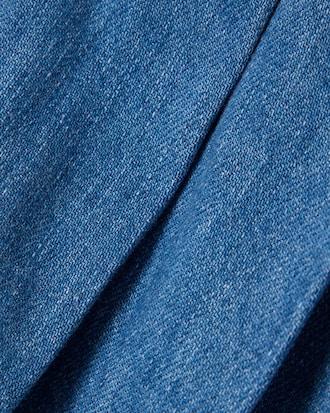 Jupe-short pliss&eacute;e denim