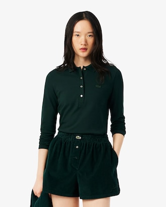 Polo L.12.D slim fit en mini Piqu&eacute; stretch