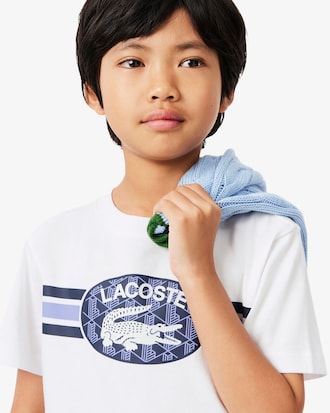 T-shirt coton imprimé monogramme