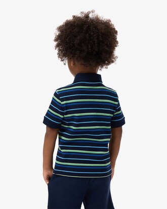 Polo en Petit Piqué rayures contrastées
