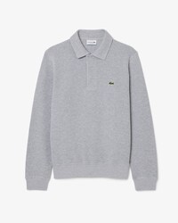 Sweatshirt col polo coton c&ocirc;tel&eacute;