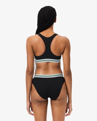 Brassi&egrave;re coton stretch bande contrast&eacute;e