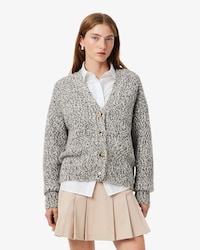 Cardigan maille moulin&eacute;e laine