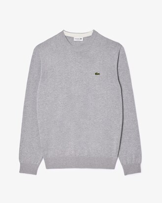 Pull coton uni col rond