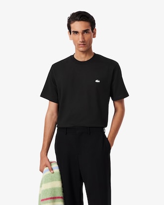 T-shirt coton avec crocodile &agrave; strass