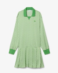 Robe polo pliss&eacute;e satin