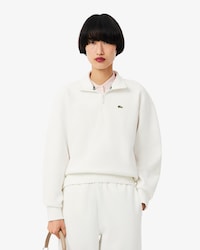 Sweatshirt col montant zippé en Piqué