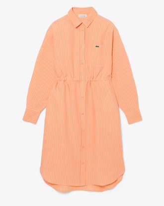 Robe chemise oversize lin m&eacute;lang&eacute;