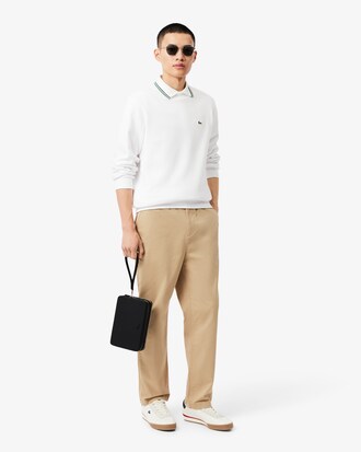 Trousse zippée Chantaco en cuir piqué