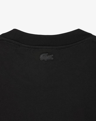 T-shirt coton avec crocodile &agrave; strass