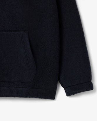 Sweatshirt laine feutrée col zippé