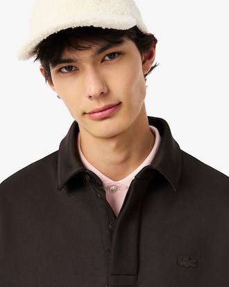 Sweatshirt polo loose fit molleton