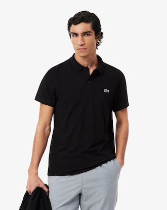 Polo regular fit en coton m&eacute;lang&eacute;