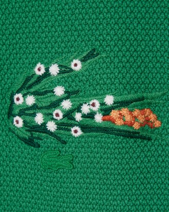 Pull Piqu&eacute; crocodile floral D&eacute;fil&eacute;