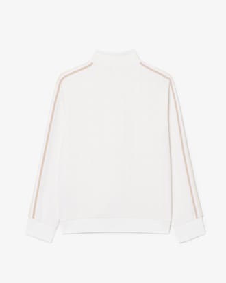 Sweatshirt mixte col montant zipp&eacute; monogramme