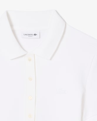 Robe polo slim fit en mini Piqu&eacute; stretch