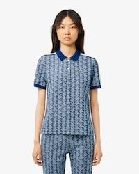 Polo slim fit jacquard monogramme