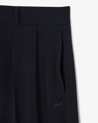 Pantalon tailleur oversize Piqu&eacute; fluide