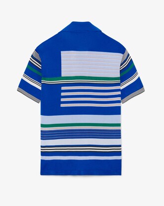 Polo oversize Piqu&eacute; satin&eacute; ray&eacute; D&eacute;fil&eacute;