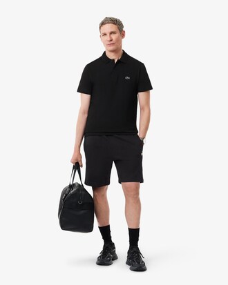 Short regular fit molleton bandes sigl&eacute;es