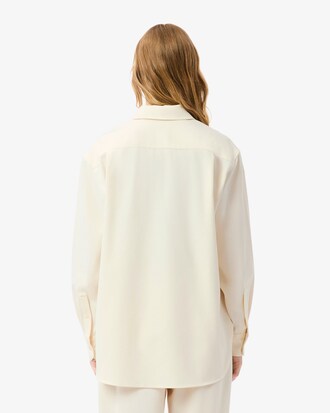 Chemise fa&ccedil;on polo oversize en flanelle