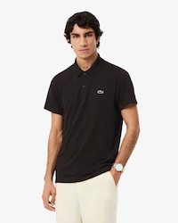 Polo regular fit en coton m&eacute;lang&eacute;