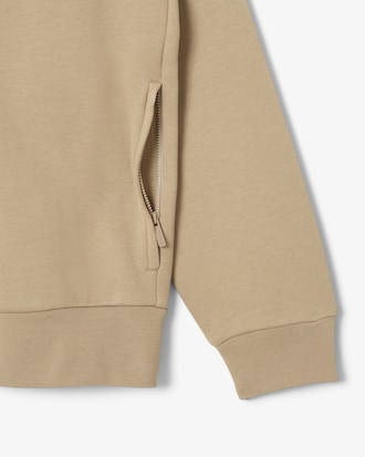 Sweatshirt zipp&eacute; molleton col montant