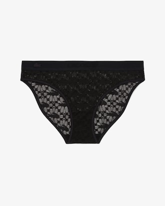 Culotte en dentelle ceinture sigl&eacute;e