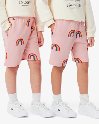 Short en molleton imprimé arc-en-ciel