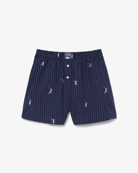 Short boxer motif jacquard popeline