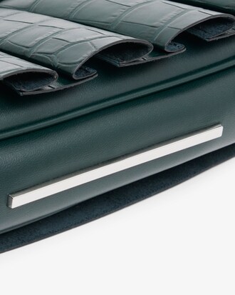 Sac H Lenglen D&eacute;fil&eacute; en cuir effet crocodile