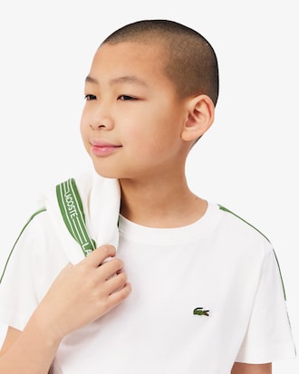 T-shirt coton bandes sigl&eacute;es