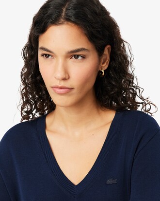 Pull col V maille sans coutures