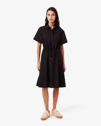 Robe polo pliss&eacute;e laine m&eacute;lang&eacute;e