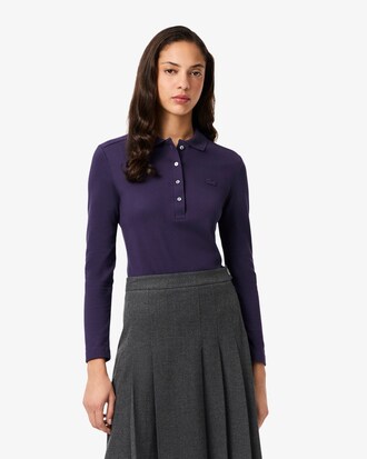 Polo L.12.D slim fit en mini Piqu&eacute; stretch