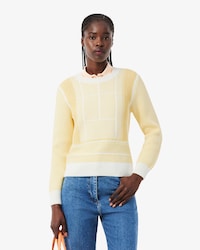 Pull jacquard graphique court de tennis