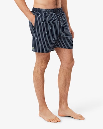 Short de bain mi-long imprim&eacute; crocodile