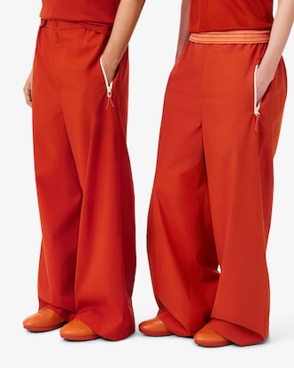 Pantalon taffetas loose fit D&eacute;fil&eacute;