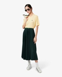 Jupe longue plissée taille élastiquée