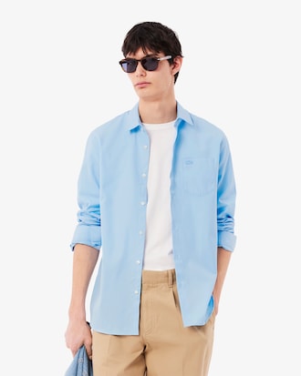 Chemise regular fit popeline de coton