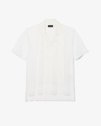 Polo loose fit maille transparente D&eacute;fil&eacute;