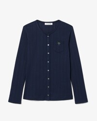 Cardigan slim fit marquage pointelle