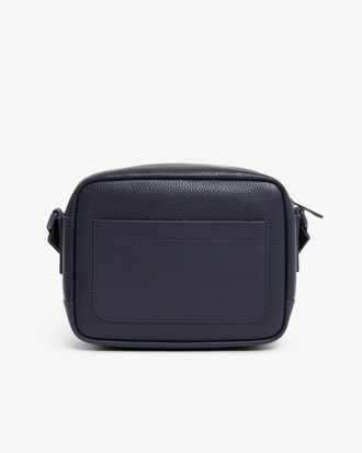 Sacoche Club Lacoste en cuir grain&eacute;