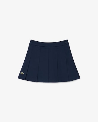 Jupe pliss&eacute;e twill de coton