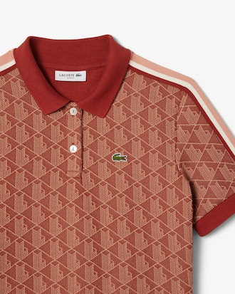 Polo slim fit jacquard monogramme